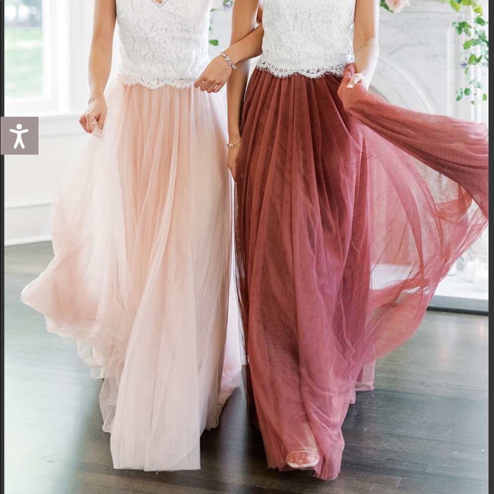 Revelry skylar tulle skirt, rosewood size 6
